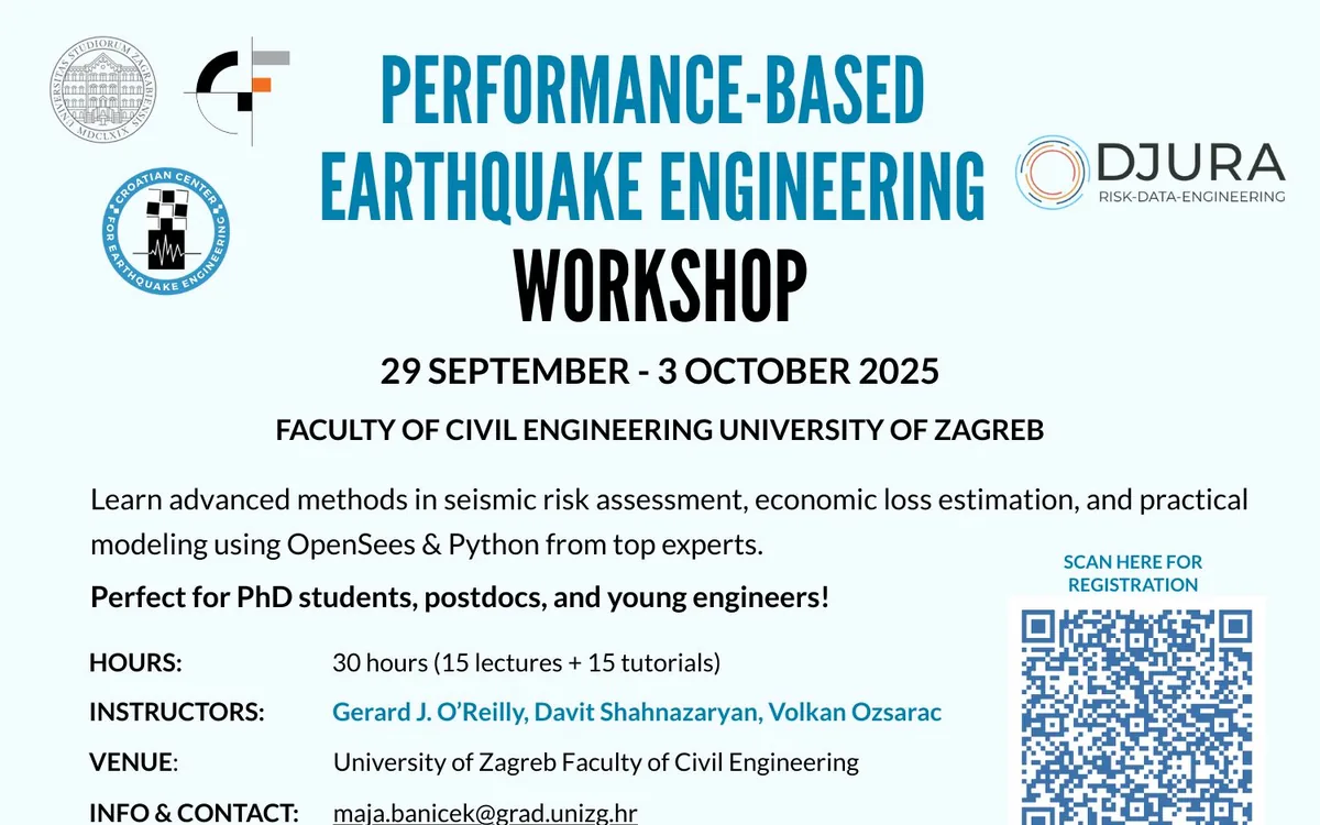 Screenshot of Performance-Based Earthquake Engineering Workshop, Zagreb 2025